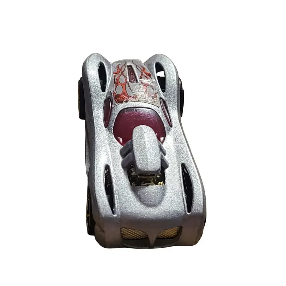 McDonald's Kid's Meal Mattel Hot Wheels 2006 Silver Race Car Die Cast vintage